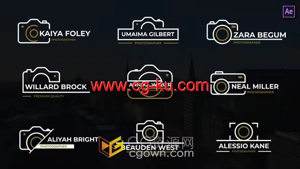Camera Titles AE模板相机图标文字标题动画的图片1