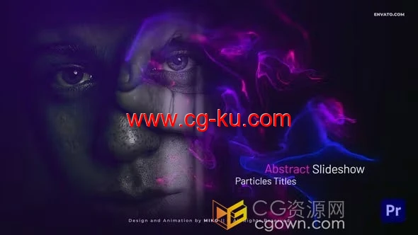 抽象粒子特效动画幻灯片宣传视频效果-PR模板下载的图片1