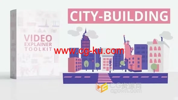 制作城市建筑视频解释MG动画-AE模板下载的图片1