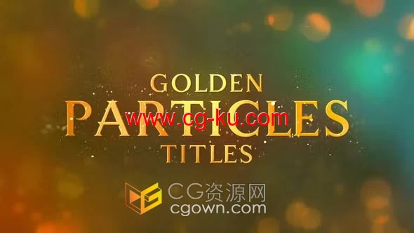 闪耀光斑金色粒子公司晚会颁奖典礼宣传视频片头AE模板Awards Particles Titles的图片1