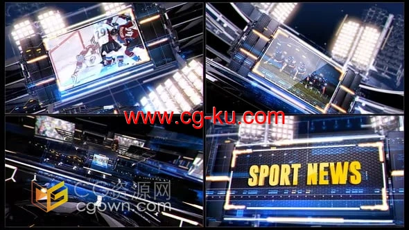 体育电视频道广播设计场馆图形动画效果-AE模板的图片1