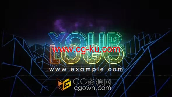 AE模板下载复古霓虹灯标志Retro Neon Logo的图片1