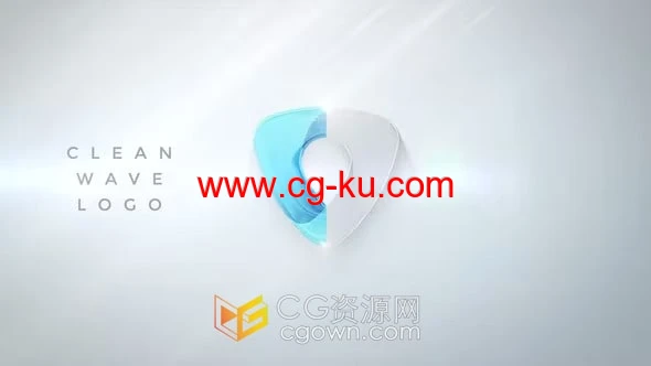 大气明亮光波效果企业干净标志LOGO动画-AE模板下载的图片1