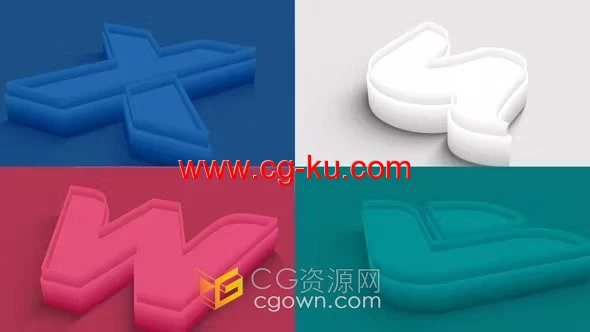 简单大气立体LOGO轮廓挤出效果-PR标志动画模板的图片1