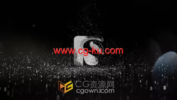 AE模板-钻石般闪耀奢华粒子标志飞溅散落效果庆典仪式LOGO片头的图片1