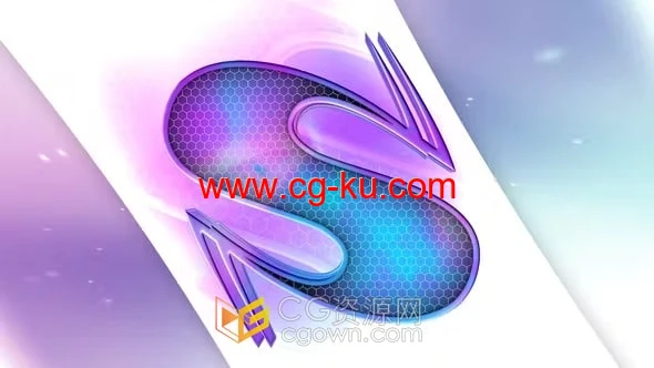 AE模板-蜂窝状LOGO填充3D过渡标志翻转动画的图片1