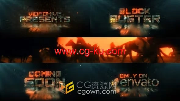 AE模板-适合战争预告片军事英雄揭幕战历史电影扫黑除恶宣传视频的图片1