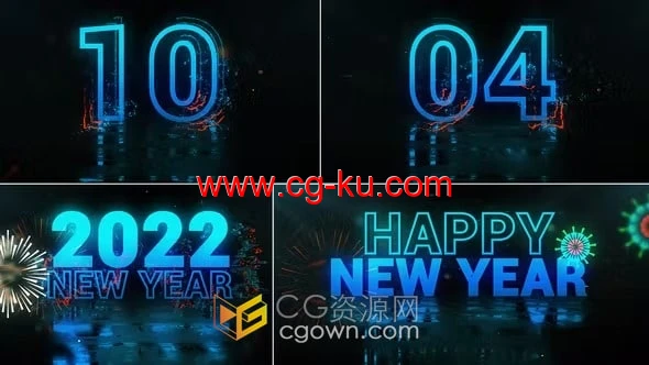 AE模板-庆祝活动颁奖典礼开幕式倒计时2023新年倒数片头的图片1