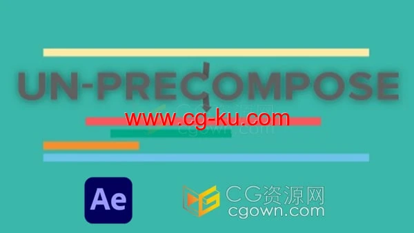 AE插件Un-PreCompose V1.1.0反向解除预合成保留提取所有图层的图片1