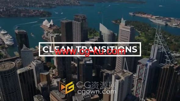 Clean Transitions AE模板幻灯片视频转场图形过渡遮罩的图片1