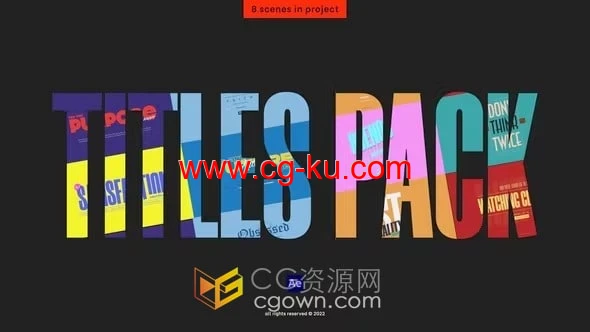 公司幻灯片采访视频字幕彩色标题动画AE模板下载的图片1