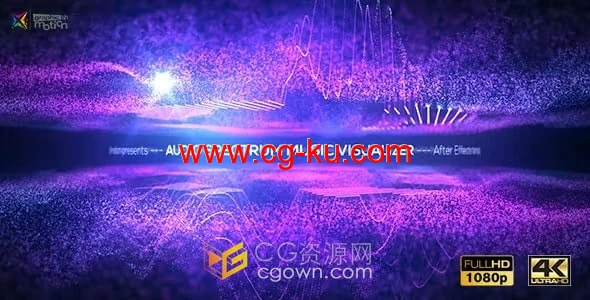 AE模板-抽象粒子音波音频可视化器制作音乐歌曲宣传视频的图片1