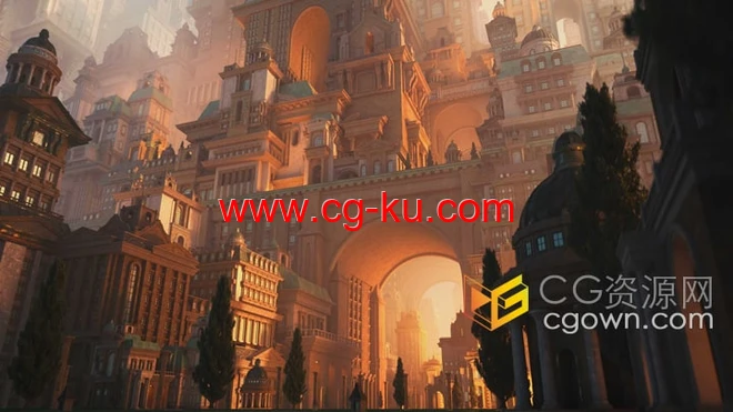 殖民地时期特色建筑物3D模型传统砖石圆顶塔楼多种格式的图片1