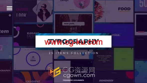 25张图形动画背景文字排版适用多种场景主题媒体宣传AE视频模板的图片1