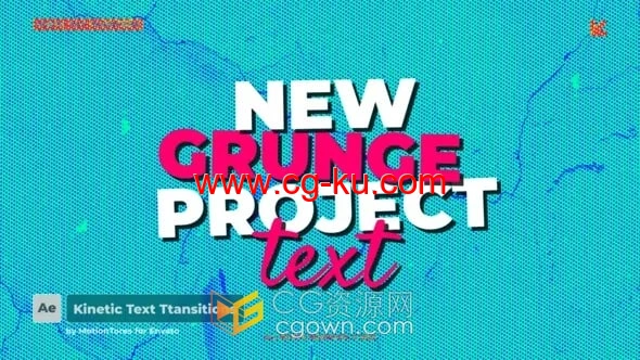 4K动态文本过渡Kinetic Text Transitions-AE转场标题模板的图片1
