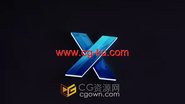 AE logo模板-简单深色光面标志Dark Logo Reveal的图片1