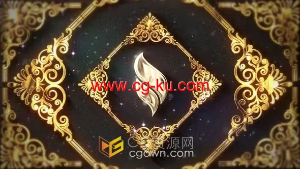 AE模板-豪华花纹框架标志曼陀罗复古装饰艺术LOGO显示的图片1