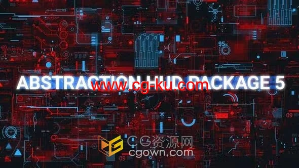 AE模板-25种3D HUD平视显示器高科技信息用户界面技术元素的图片1