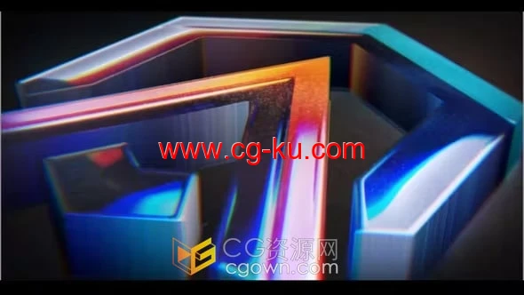 大气光泽三维LOGO扫光动画标志片头-AE模板下载的图片1