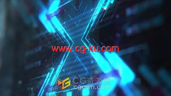 AE模板-计算机高科技屏幕界面信息扫描故障标志动画的图片1