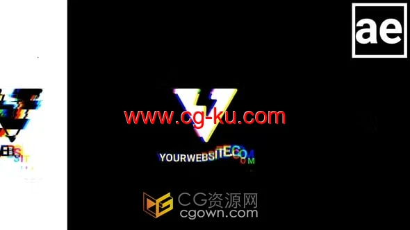游戏介绍3D标志RGB分离故障动画效果-AE LOGO模板的图片1