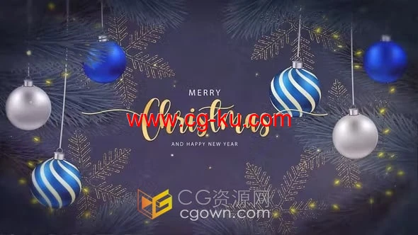 AE模板-圣诞问候新年祝福贺卡年终节日销售活动片头的图片1