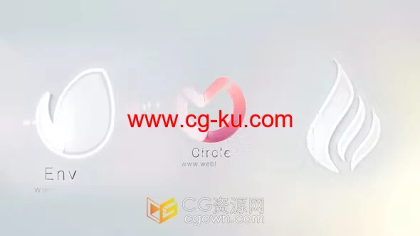 AE模板-简约干净快速清晰光泽轮廓标志缩进动画LOGO的图片1