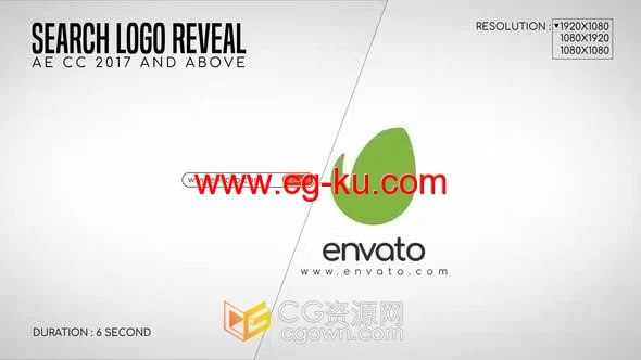 AE模板-时尚干净互联网主题搜索LOGO网站标志片头的图片1