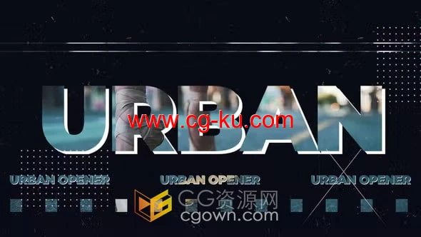 文字遮罩视频快速剪辑动感开场视频片头-AE模板的图片1