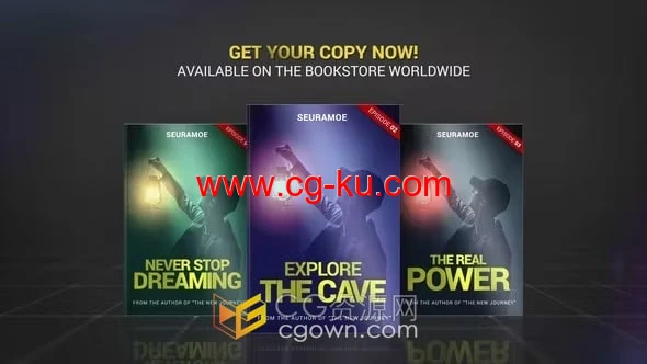 书籍三部曲宣传视频现代电子书出版作品图书推荐介绍-PR模板的图片1