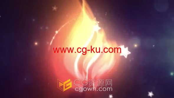 暖光分层标志动画Christmas logo-AE模板下载的图片1