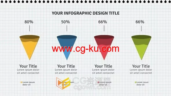 AE模板-方格纸上的信息图表设计数据分析动画的图片1