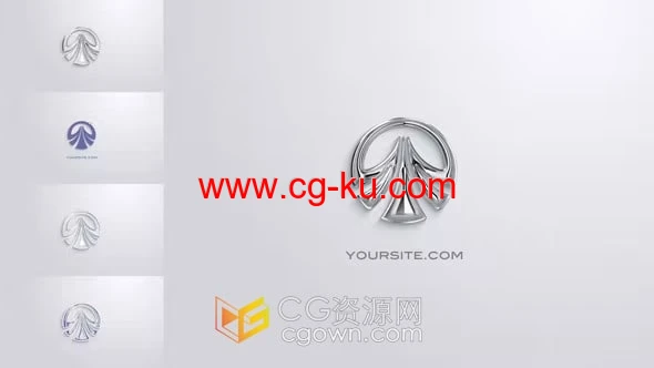 快速明亮发光表面LOGO动画-AE标志模板下载的图片1