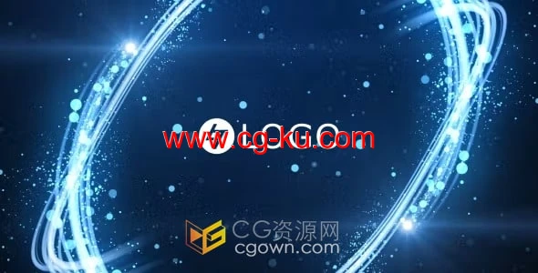光线条纹粒子效果LOGO动画视频-AE模板下载的图片1