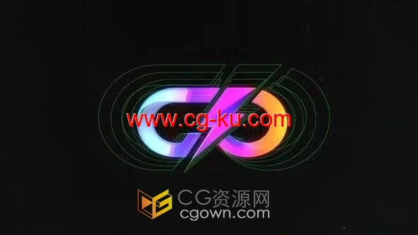 故障毛刺动画视频片头AE模板Logo Glitch的图片1