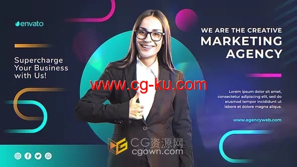 AE模板-公司领军人物介绍团队展示商务宣传营销代理机构视频广告的图片1