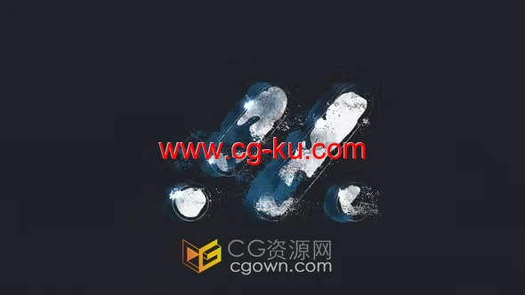 流体腐蚀LOGO动画效果素描涂鸦绘图标志-AE模板的图片1