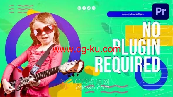 PR模板-色彩鲜艳儿童频道活动公告少儿教育机构视频广告的图片1