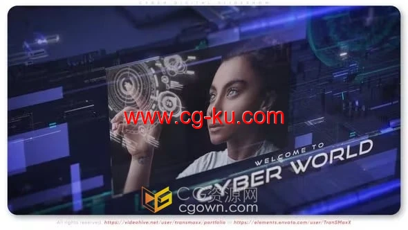AE模板-霓虹灯风格企业全息视频网络数字游戏核电站活动宣传片的图片1