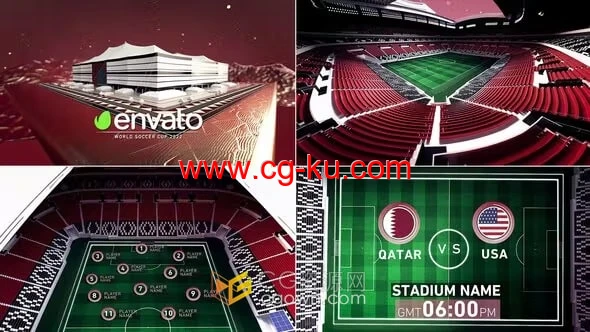 2022 Al Bayt 体育场海湾球场卡塔尔足球世界杯-AE模板的图片1