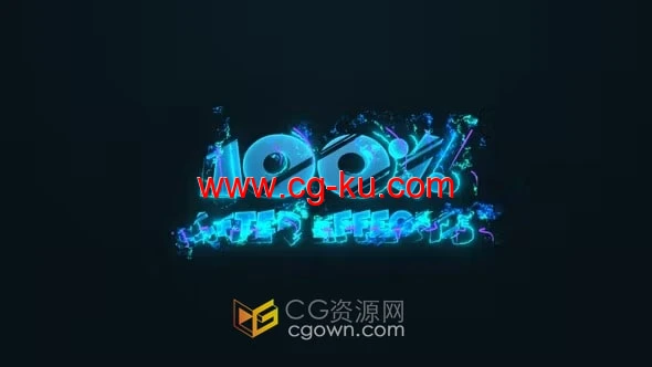 能量闪光电流特效LOGO视频片头-AE模板下载的图片1