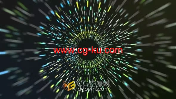 Techno粒子射线动画LOGO视频片头-AE模板下载的图片1