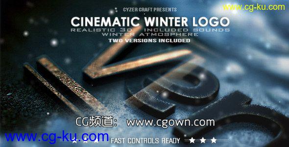 冬季电影标志演绎 Videohive Cinematic Winter Logo AE模板的图片1