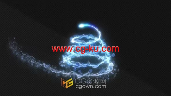 AE模板-神奇魔法圣诞粒子光线路径动画漂亮圣诞节日特效元素的图片1
