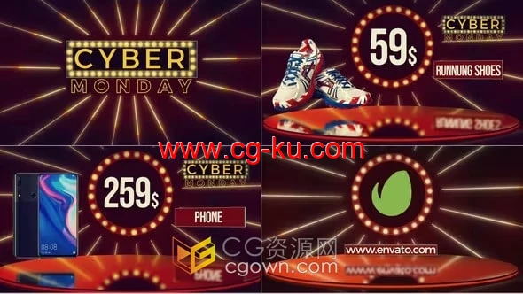AE模板-线上特卖会商店年底大促销售产品宣传视频广告的图片1