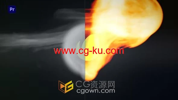 PR模板-烟雾/火焰LOGO制作科幻电影预告片足球游戏介绍片头的图片1