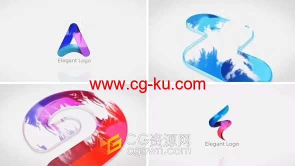 大气3D艺术墨迹填充铅笔素描光泽LOGO片头-AE标志模板的图片1