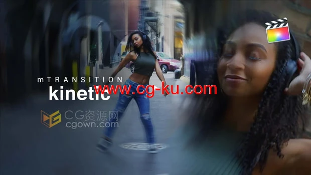 50组动态转场预设快闪缩放旋转带标题FCPX插件mTransition Kinetic的图片1