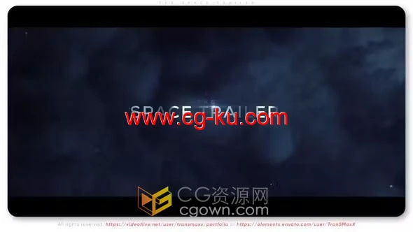 创建数字未来科技电影预告片云层标题动画-AE模板的图片1