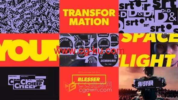 介绍视频开场创意排版海报标题动画视频-AE模板下载的图片1